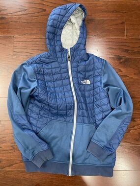 North Face Jacket Mens Large Blue Kilowatt Thermoball Lined Puffer Coat